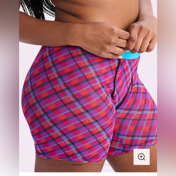 Vibrant Plaid Women's Boxer Briefs - Picture 3 of 7